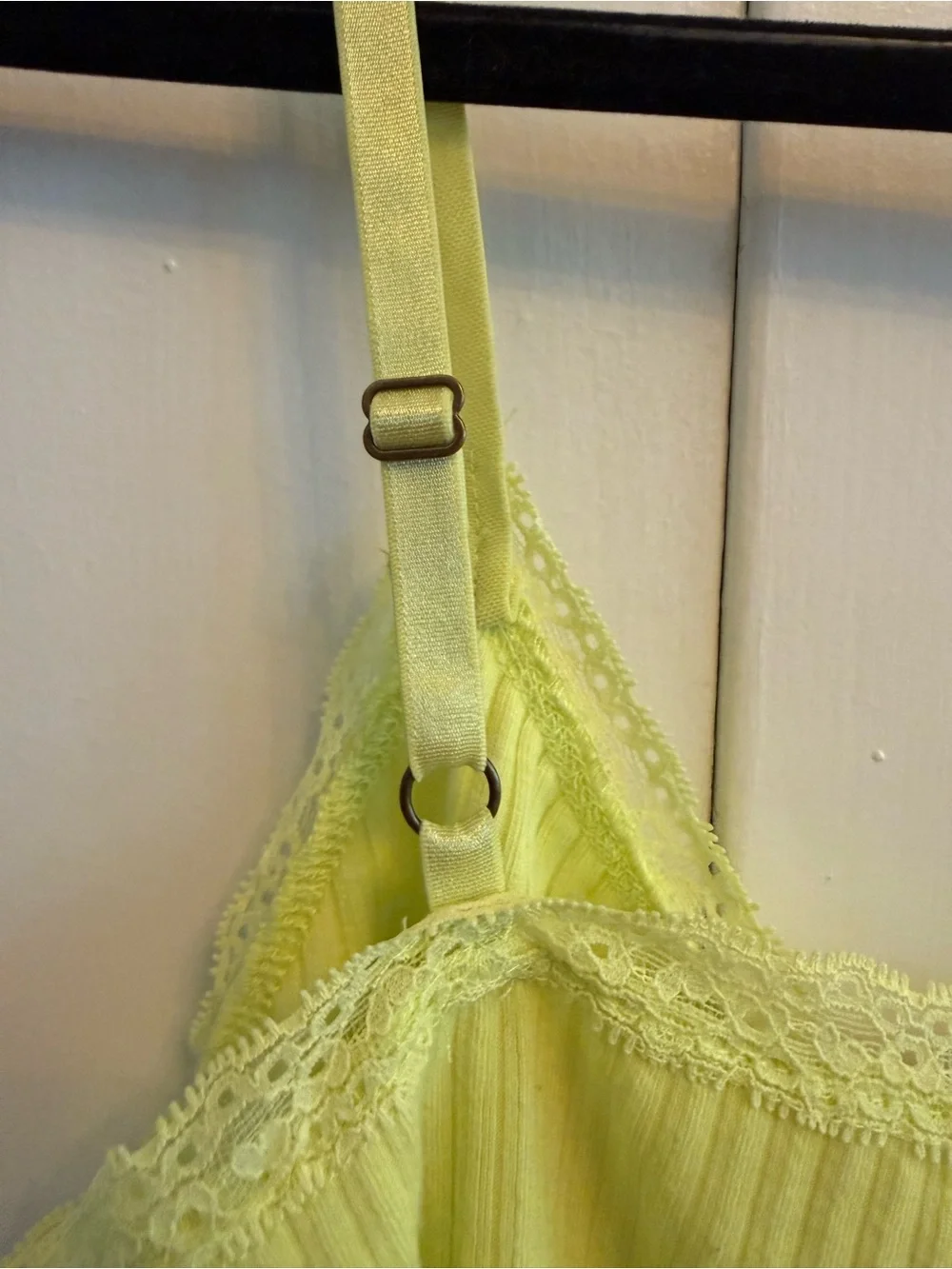 wild fable lime green Lace-Trim Ribbed Cami